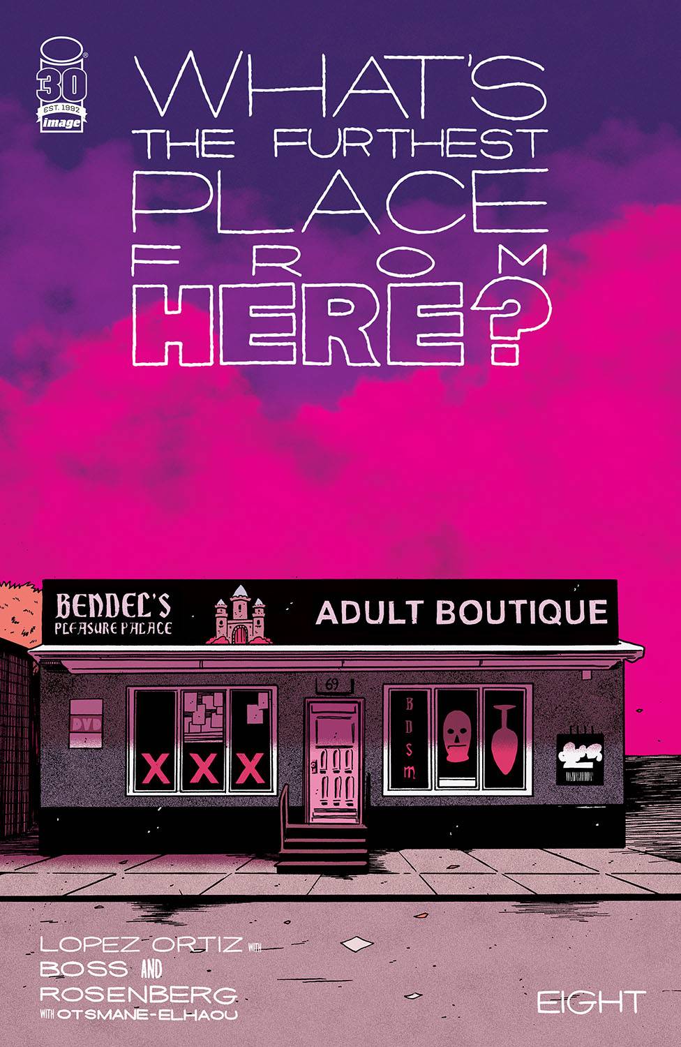 WHAT'S THE FURTHEST PLACE FROM HERE? #8 Cover by Tyler Boss.
