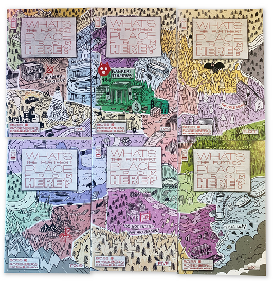 WHAT'S THE FURTHEST PLACE FROM HERE? #1-6 Connecting Map Variants by Courtney Menard