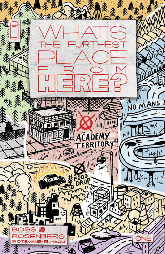 WHAT'S THE FURTHEST PLACE FROM HERE? #1 1 in 50 Connecting Map cover by Courtney Menard.