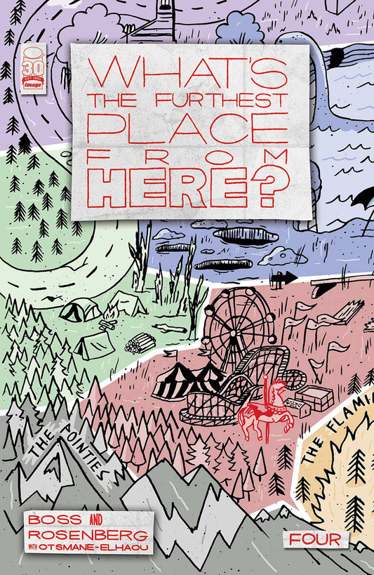 WHAT'S THE FURTHEST PLACE FROM HERE? #4 1 in 15 Connecting Map cover by Courtney Menard.